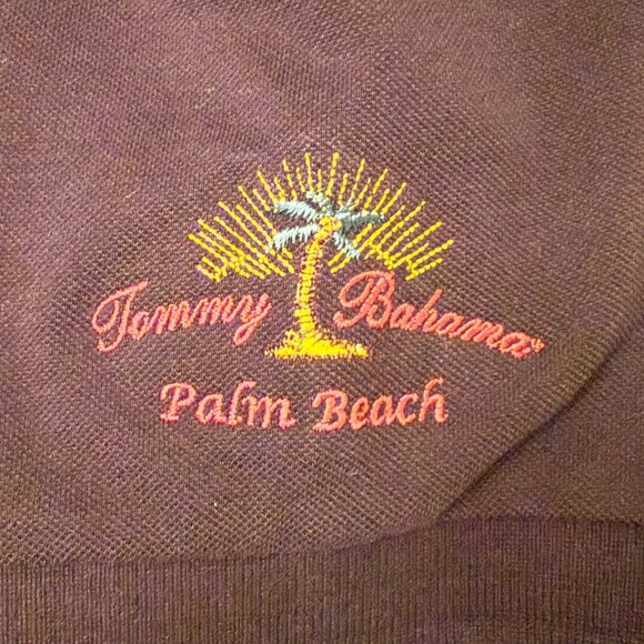 Tommy Bahama Mens Size M Shirt Black Embroidered Logo Short Sleeve Relax Fit - Picture 4 of 10